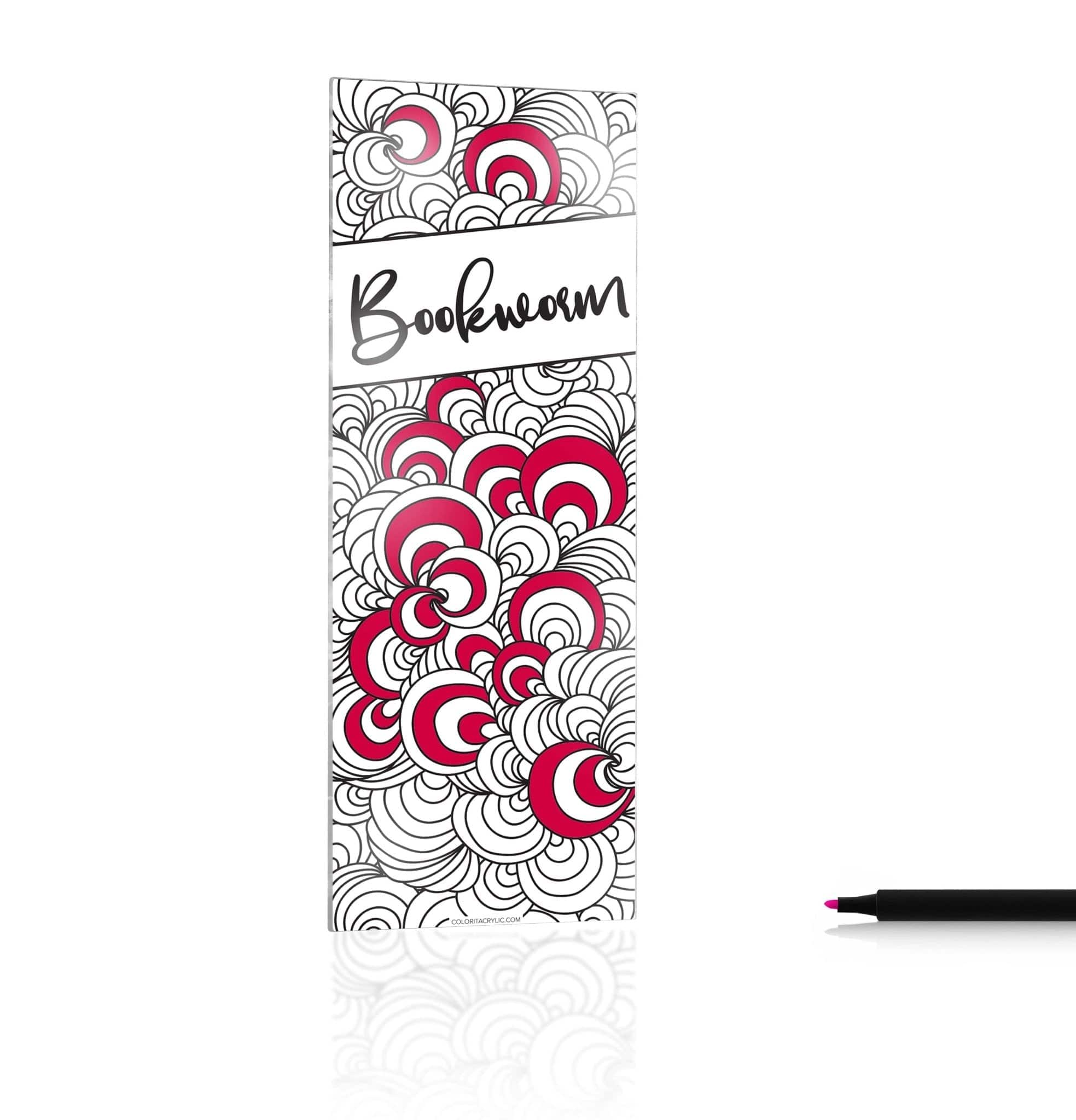 Color it Acrylic Bookworm Bookmark - Waterdale Collection