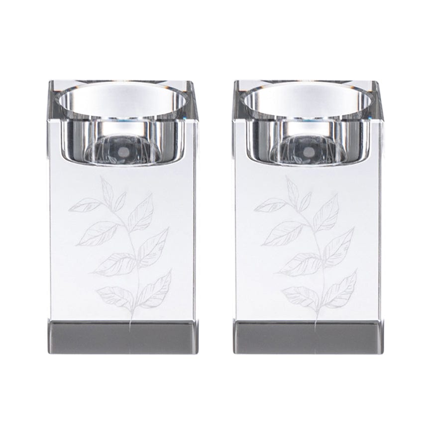 Engraved Crystal Tea Light Holders - Waterdale Collection