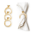Sculptural resin pomegranate napkin rings, set of 4, from Waterdale Collection