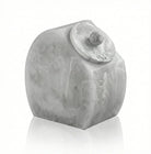 Translucent gray resin cake dome with finial lid from Waterdale Collection, ideal for serving and storage.