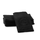 Black Initial Embossed Finger Towel - Waterdale Collection