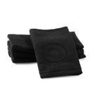 Black Initial Embossed Finger Towel - Waterdale Collection