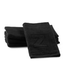 Black Initial Embossed Finger Towel - Waterdale Collection