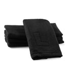 Black Initial Embossed Finger Towel - Waterdale Collection