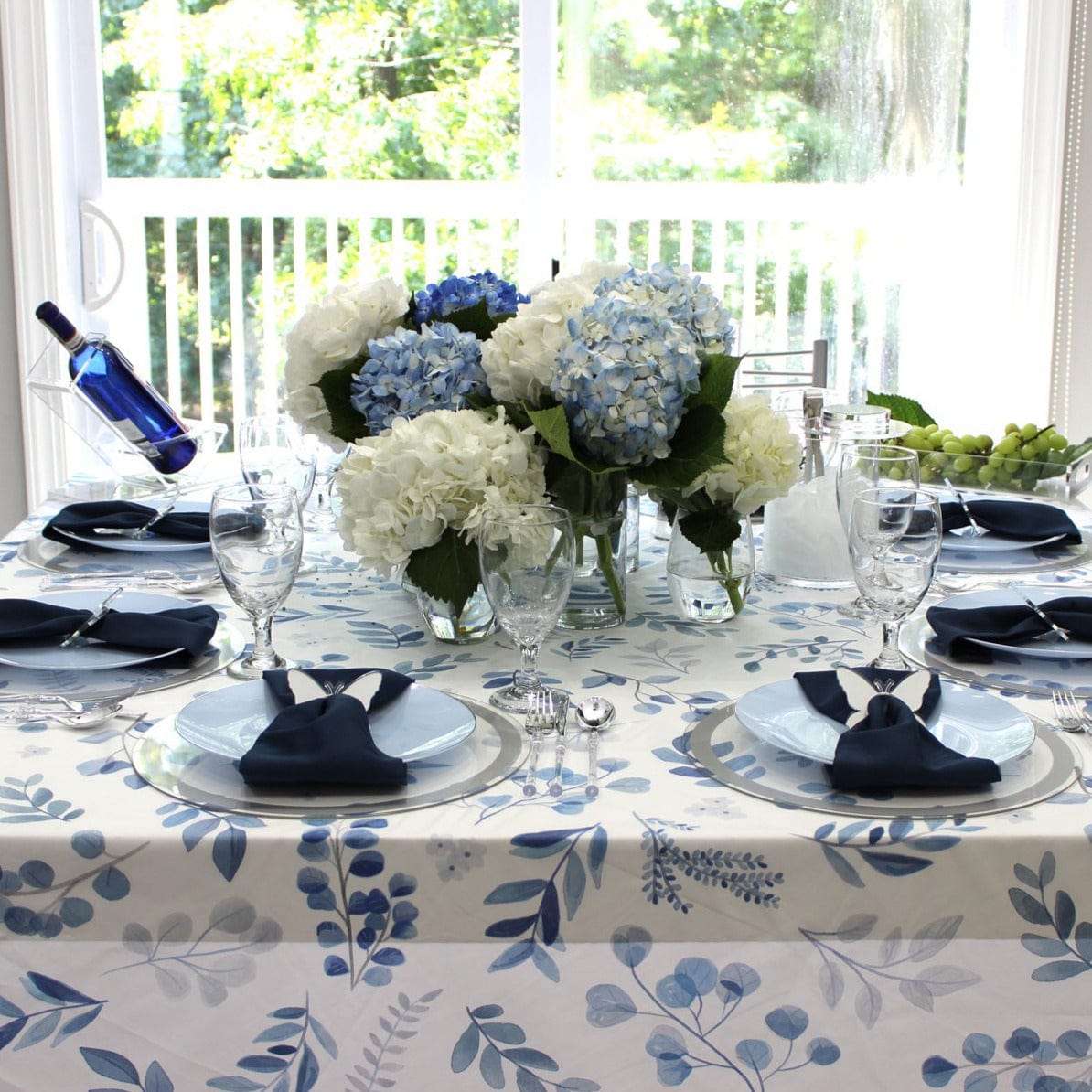 Blue & White Floral Tablescape - Waterdale Collection