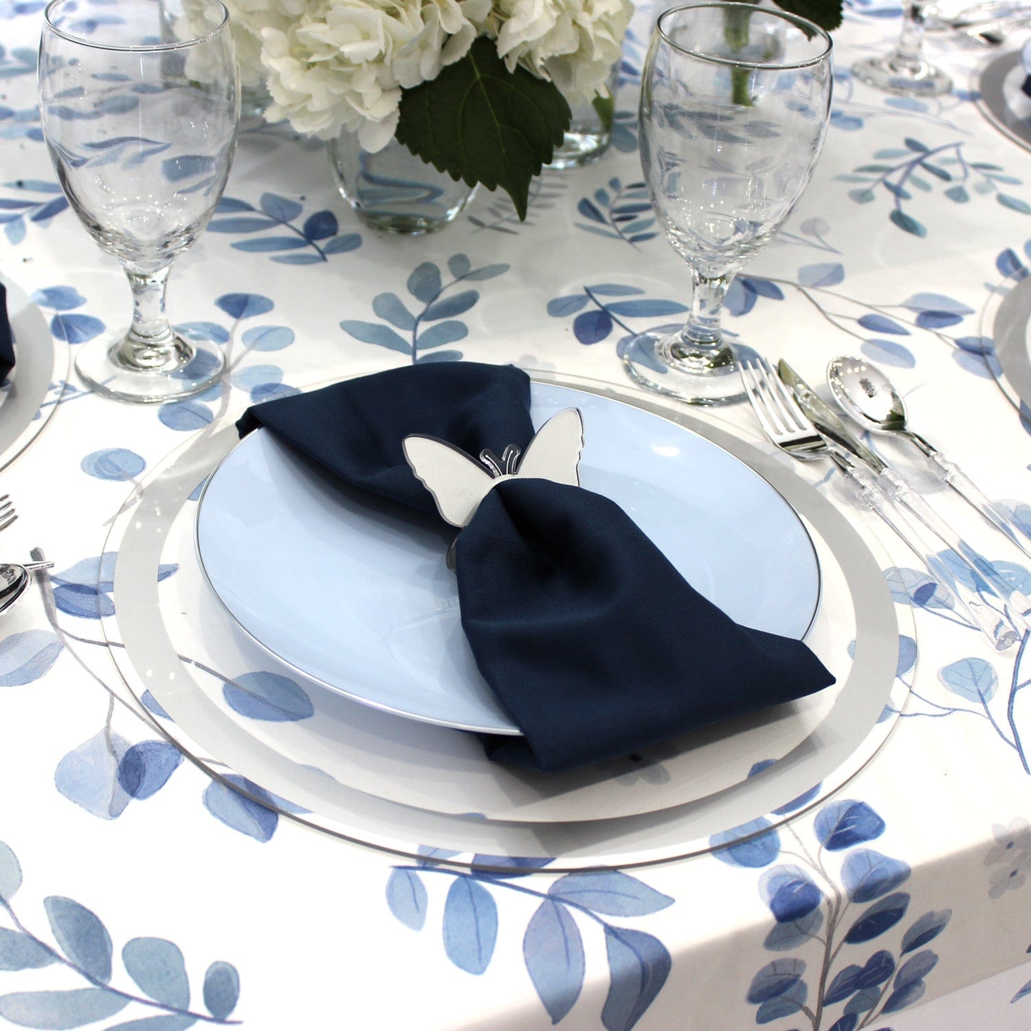 Blue & White Floral Tablescape - Waterdale Collection