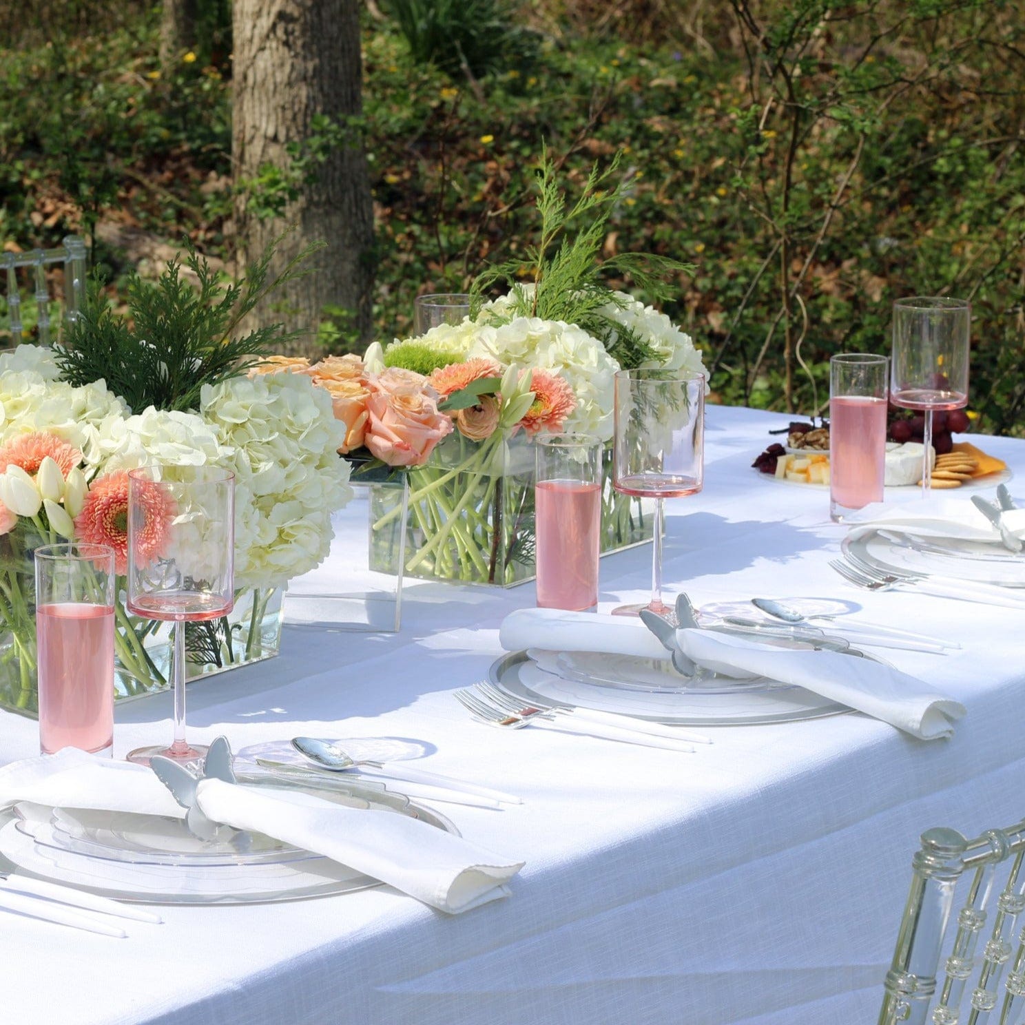 Blush & Silver Spring Tablescape - Waterdale Collection