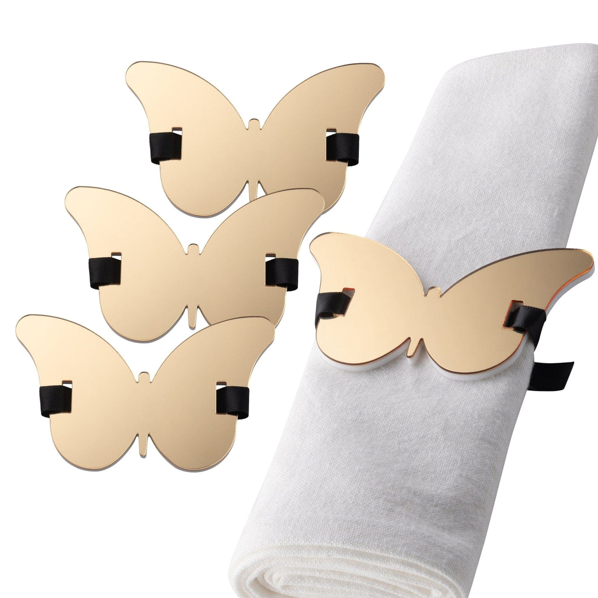 Lucite Butterfly Napkin Wraps – Magniva Home