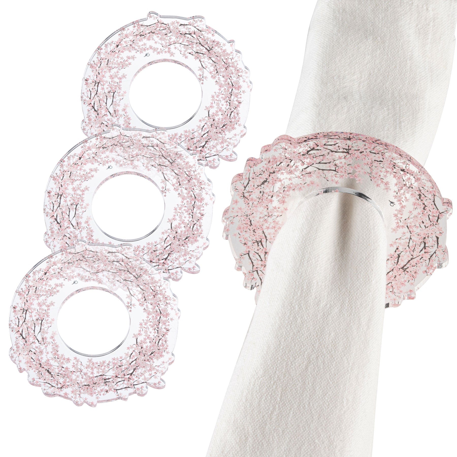 Cherry Blossom Napkin Rings - Waterdale Collection