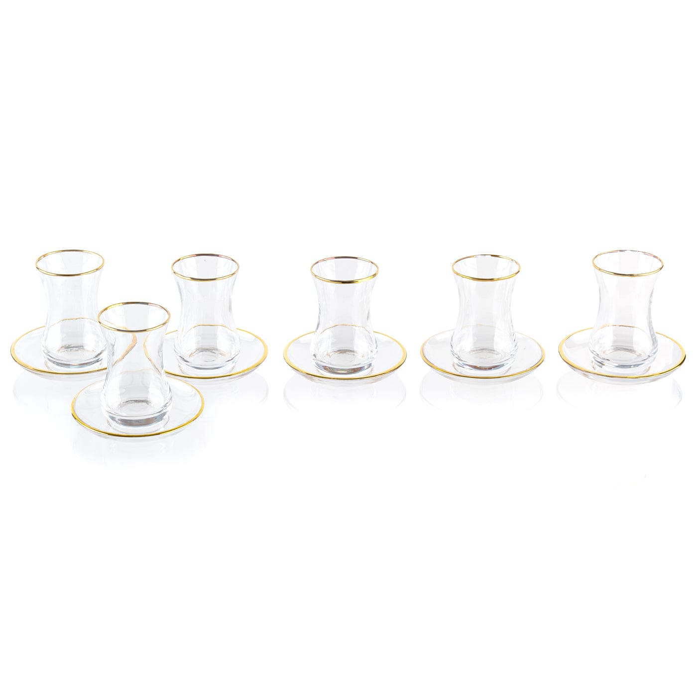 Classic Glass Cups & Saucers - Waterdale Collection