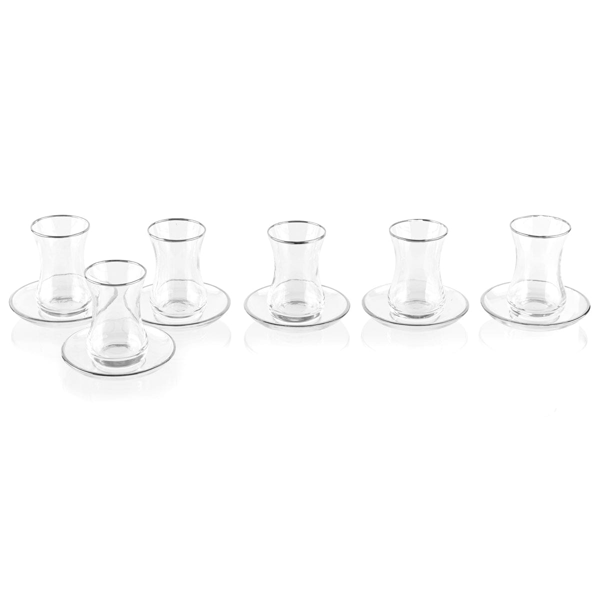 Classic Glass Cups & Saucers - Waterdale Collection