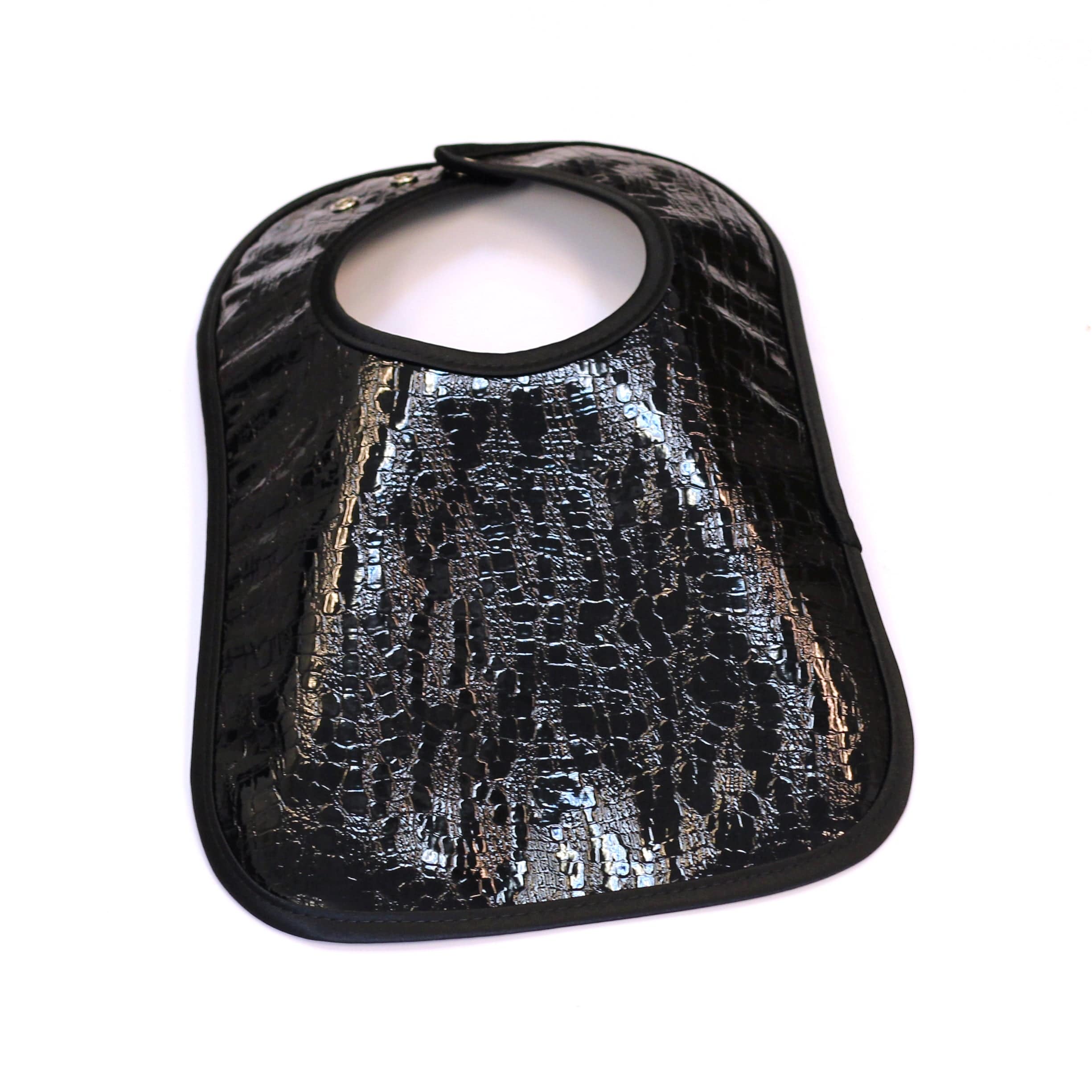 Crocodile Patent Leather Bib - Waterdale Collection