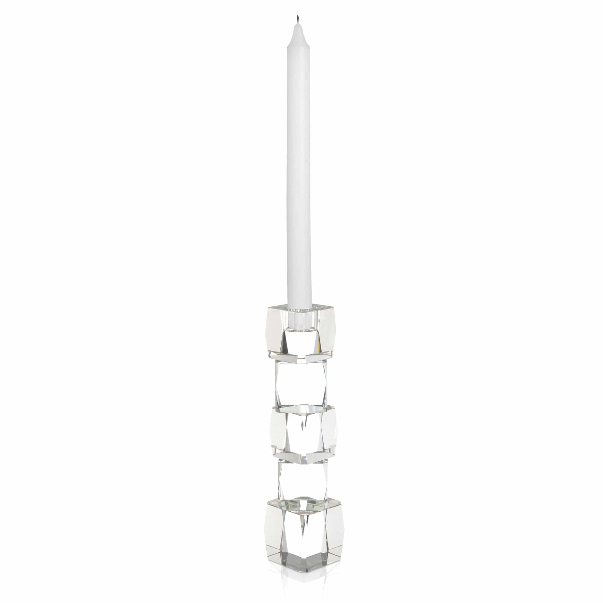 Crystal Cube Candlesticks - Waterdale Collection