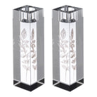 Engraved Crystal Candlesticks - Waterdale Collection