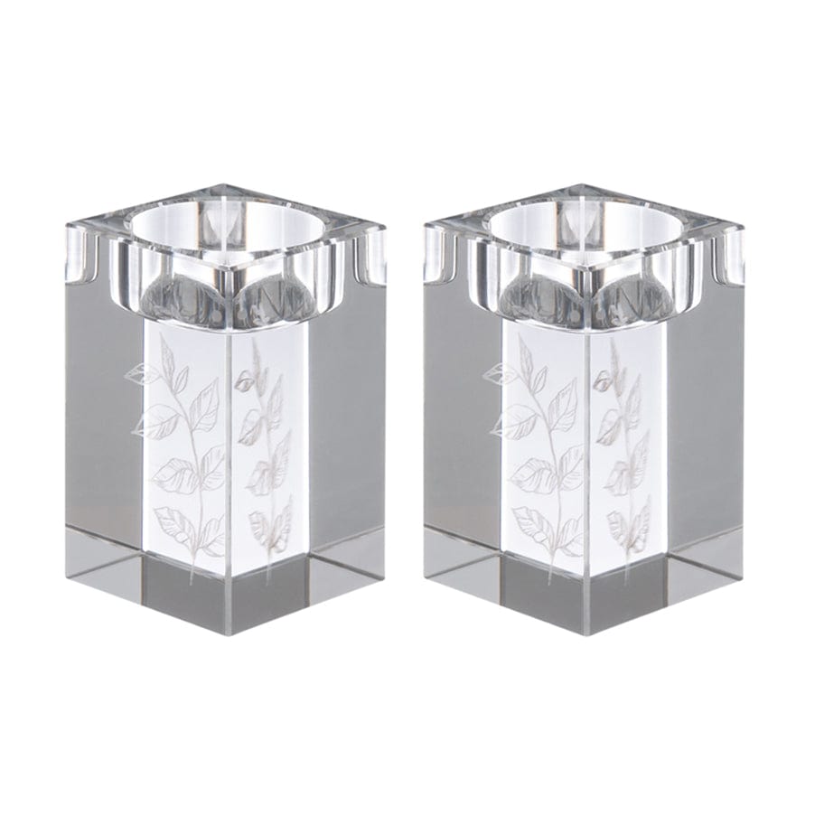 Engraved Crystal Tea Light Holders - Waterdale Collection