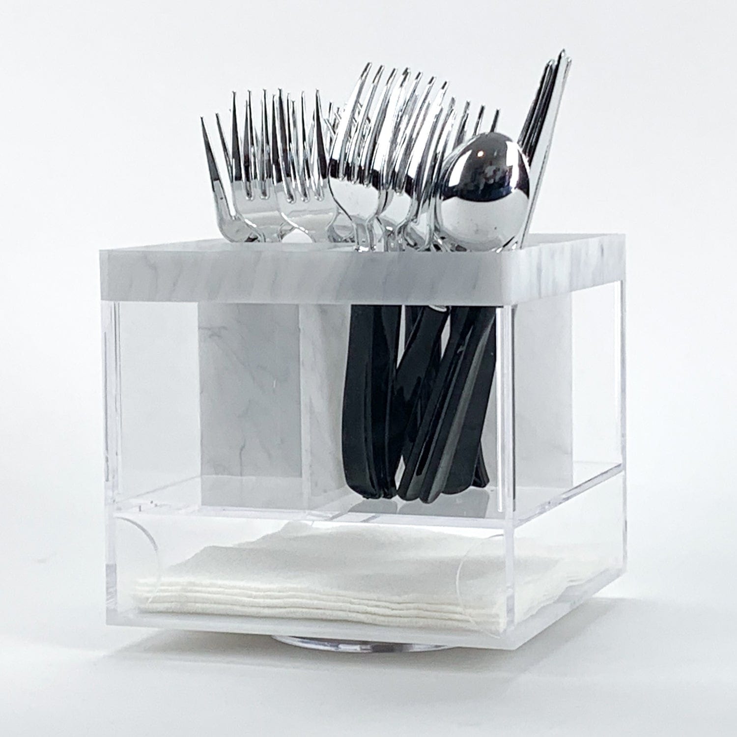 Marble Swivel Silverware Caddy - Waterdale Collection