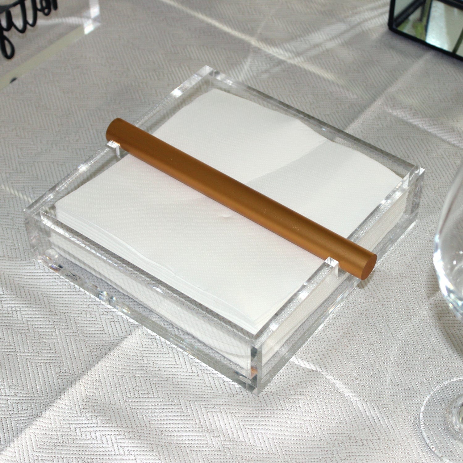 MetaLucite Dowel Napkin Holder - Waterdale Collection