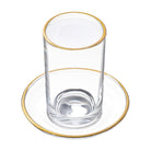 Modern Glass Cups & Saucers - Waterdale Collection