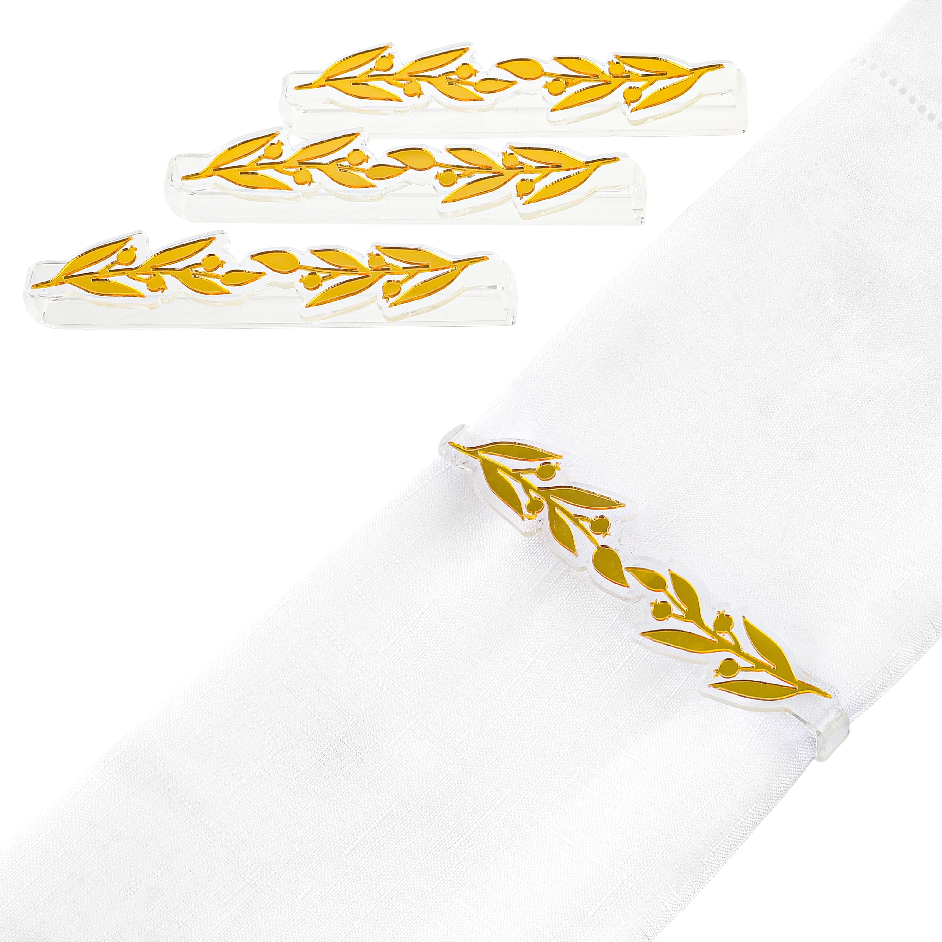 Pomegranate Leaf Napkin Wraps - Waterdale Collection