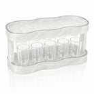 Silver Resin Curved Kiddush Cup Fountain | Elegant Tableware