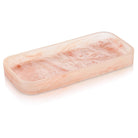 Blush pink resin bread tray with marbled texture detail, rectangular serveware piece from Waterdale Collection
